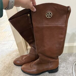 Tory Burch Brown Leather Riding Boots size 9